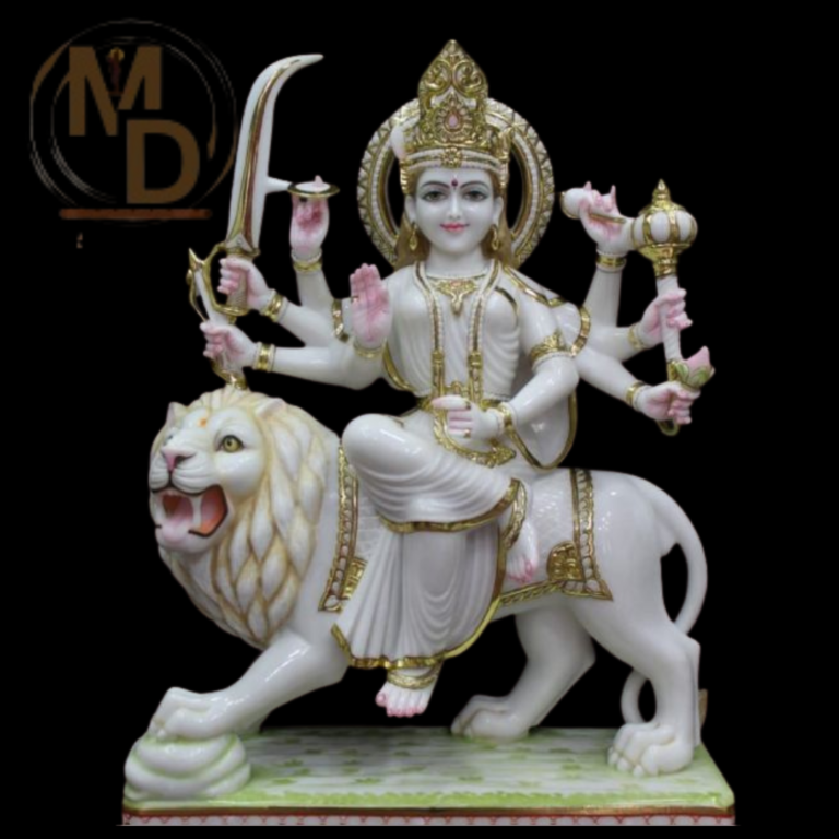 Art Of Marble Durga Statue